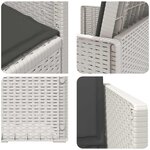 vidaXL Chaises de jardin salle à manger 2 Pièces Blanc et anthracite PP