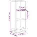 vidaXL Bibliothèque chêne sonoma 40x35x107 5 cm bois d'ingénierie