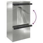 vidaXL boîte aux lettres Noir 30 x 23 x 55 cm Acier galvanisé