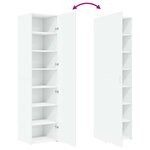 vidaXL Buffet haut blanc 45x42 5x185 cm bois d'ingénierie