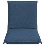 vidaXL Fauteuil de sol ajustable Bleu Tissu