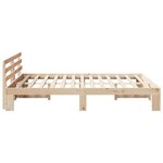 vidaXL Cadre de lit Marron 160 x 200 cm Bois de pin massif