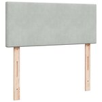 vidaXL Cadre de lit ottoman et matelas gris clair 120x200 cm velours