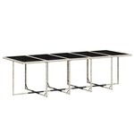 vidaXL Ensemble à manger de jardin et coussins 15 Pièces gris clair rotin