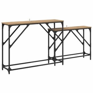 vidaXL Table console 2 Pièces Chêne artisanal 100 x 28 x 75 cm