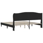 vidaXL Cadre de lit avec tête de lit Noir 180 x 200 cm Velours