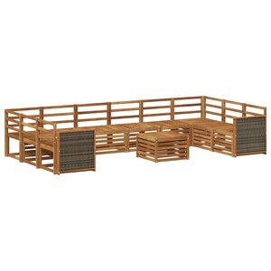 vidaXL Ensemble de canapés d'extérieur 8 pc Naturel