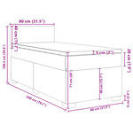 vidaXL Sommier à lattes de lit et matelas Rose 80x200 cm Velours