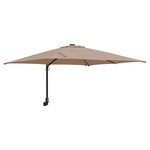vidaXL Parasol de jardin Taupe 248.5 x 247.5 x 160 cm tissu