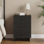 vidaXL Cabinet de chevet Noir 43 x 41 x 66 5 cm Bois d'ingénierie