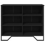 vidaXL Buffet noir 91x35 5x74 5 cm bois d’ingénierie