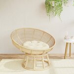 vidaXL Coussin rond crème Ø 60 x11 cm tissu oxford