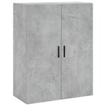 vidaXL Buffet haut Gris béton 69 5x34x180 cm Bois d'ingénierie