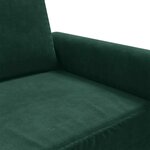 vidaXL Canapé à 2 places Vert foncé 140 cm Velours