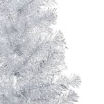 vidaXL Sapin de Noël artificiel pré-éclairé/support argenté 150 cm PET
