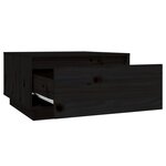 vidaXL Table basse Noir 55x56x32 cm Bois massif de pin