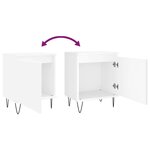 vidaXL Tables de chevet 2 Pièces blanc 40x30x50 cm bois d'ingénierie