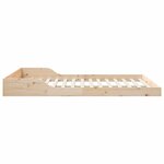 vidaXL Cadre de lit Marron 160 x 210 cm Bois massif en pin