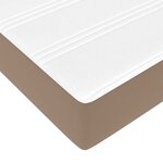 vidaXL Cadre de lit avec matelas Cappuccino 200 x 200 cm Faux cuir