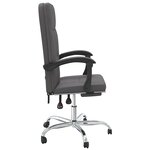 vidaXL Fauteuil inclinable de bureau Gris Similicuir
