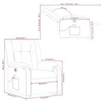 vidaXL Fauteuil inclinable de massage électrique rouge similicuir