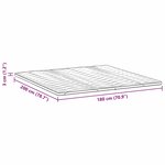 vidaXL Coussins de Matelas Blanc 180 x 200 cm Latex