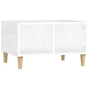 vidaXL Table basse Blanc brillant 60x50x36 5 cm Bois d'ingénierie