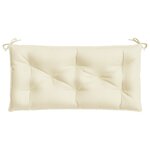 vidaXL Coussin de banc de jardin crème 100x50x7 cm tissu oxford