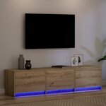 vidaXL Meuble TV Chêne artisanal Bois d'ingénierie