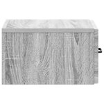 vidaXL Table d'appoint murale Sonoma gris 59 x 34 5 x 17 cm