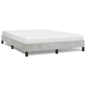vidaXL Cadre de lit gris clair 152x203 cm velours