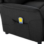 vidaXL Chaise de massage Noir 67.5 x 93.5 x 101.5 cm tissu