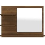 vidaXL Miroir de bain Chêne marron 60x10 5x45 cm Bois d'ingénierie