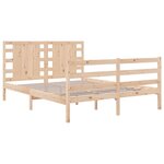 vidaXL Cadre de lit bois de pin massif 135x190 cm double