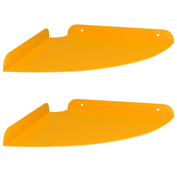 vidaXL Étagère flottante 2 Pièces Jaune moutarde 24 x 24 x 2 cm