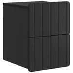 vidaXL Cabinet de chevet mural 2 Pièces Noir 33 x 34 5 x 43 cm