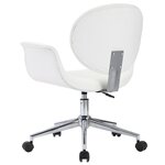 vidaXL Chaises pivotantes à manger lot de 4 blanc similicuir