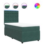 vidaXL Sommier à lattes de lit et matelas Vert foncé 80x200 cm Velours
