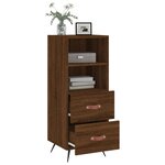 vidaXL Buffet Chêne marron 34 5x34x90 cm Bois d'ingénierie
