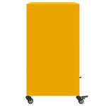 vidaXL Buffet jaune moutarde 68x39x72 cm acier