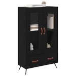 vidaXL Haut Armoire avec tiroir Chêne noir 69 5 x 31 x 115 cm