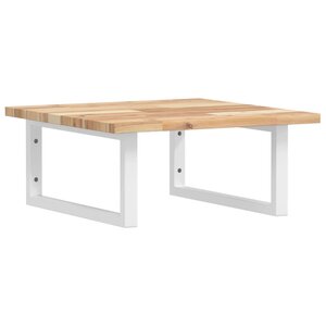 vidaXL Étagère de vasque murale acier et bois massif d'acacia