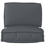 vidaXL Set de coussins de palette 2 Pièces Anthracite Tissu Oxford