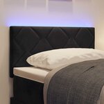 vidaXL Tête de lit LED avec tête de lit Noir 80 cm Cuir synthétique