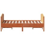 vidaXL Cadre de lit sans matelas cire marron 150x200cm bois pin massif