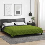 vidaXL Duvet d'été simple Vert et Anthracite 220 x 240 cm Microfibre