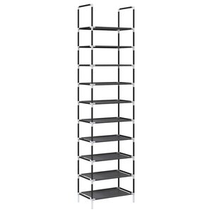 vidaXL Étagère à chaussures 10 niveaux 44x28x180 cm tissu non-tissé