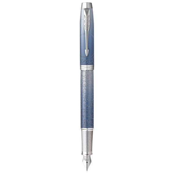 PARKER IM Premium Polar  Stylo plume  Dégradé de gris  plume fine  encre bleue  Coffret cadeau