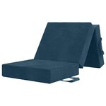 vidaXL Canapé-lit pliable 90 x 63 x 45 cm Bleu