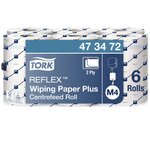 papier d'essuyage Maxi Reflex M4 recyclé, double épaisseur, bobine 450 feuilles, 194 mm, blanc